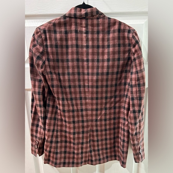 NWT Boglioli Milano Italian Double-Breasted Checked Blazer Multicolor Size 40 - Picture 6 of 10